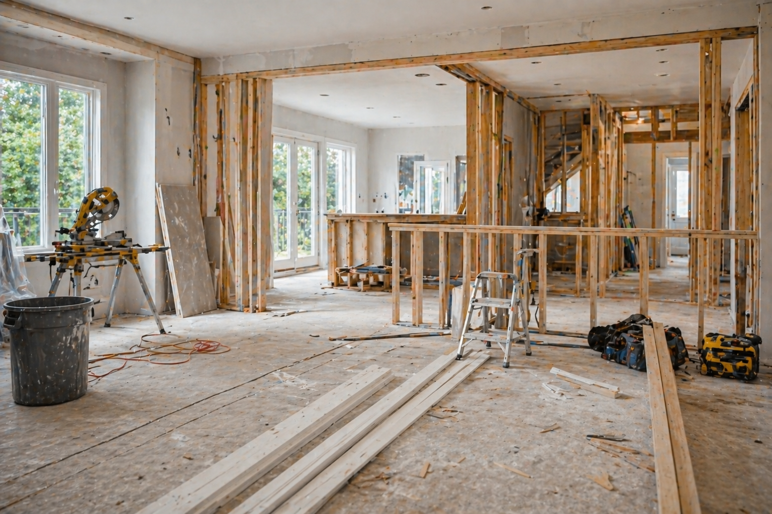 Residential renovation project in progress