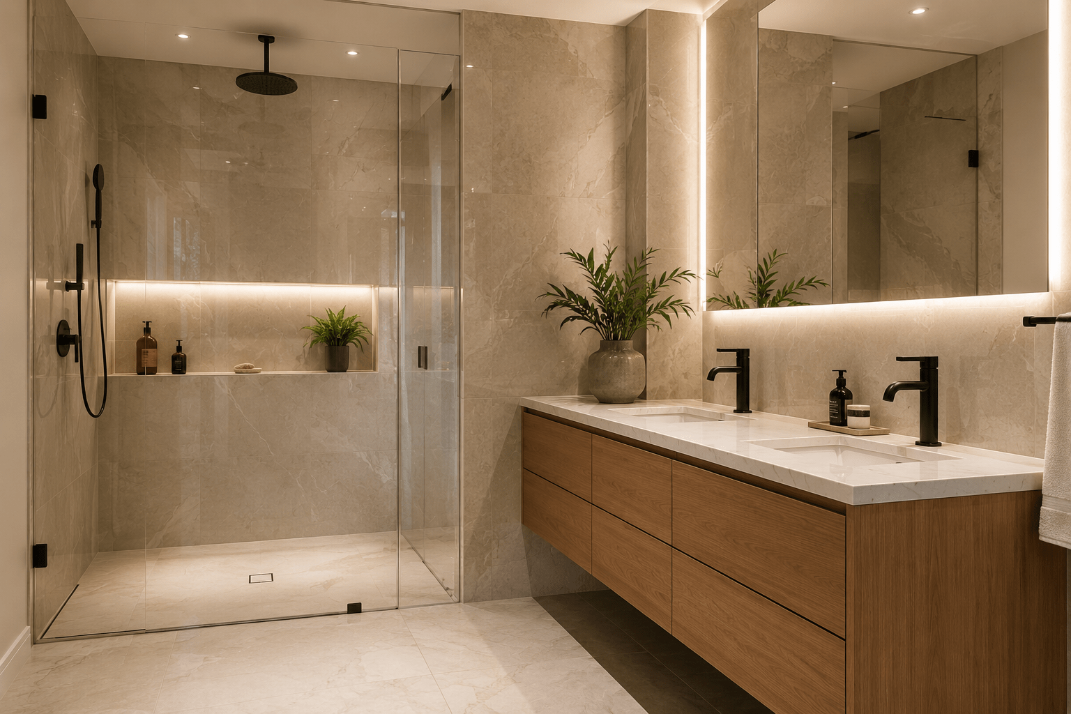 Elegant spa-inspired bathroom renovation