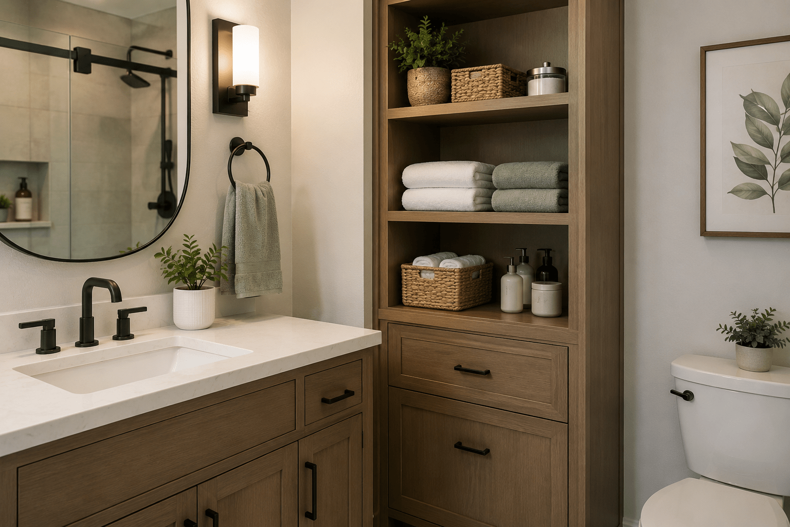 Bathroom storage renovation idea
