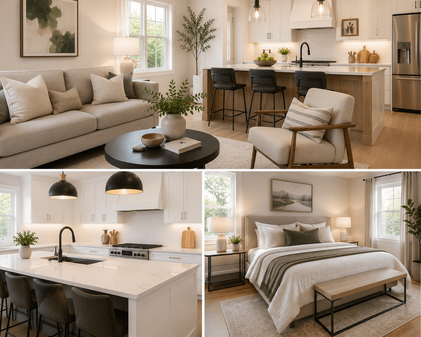 Beautifully staged bedroom prepared to help buyers connect emotionally with a home